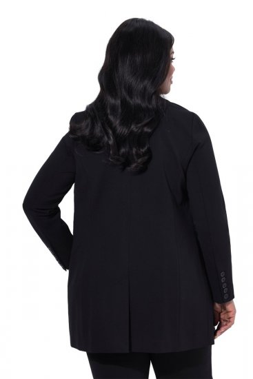 Ulla Popken 844842 Jersey blazer Zwart - Blazers - Blazers in grote maten voor dames