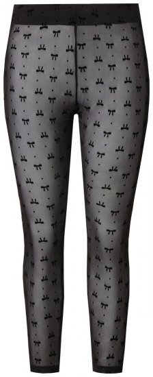 Ulla Popken 844970 Bedrukte panty legging Zwart - Panty's & sokken - 