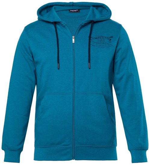Men+ 973 Hoodie met rits Competition Grijsblauw - Sweaters & hoodies - Sweaters & Hoodies Grote Maten Heren