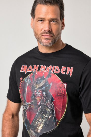JP1880 845106 Iron Maiden Senjutsu T-shirt Zwart - Band T-shirts - Band T-shirts in grote maten