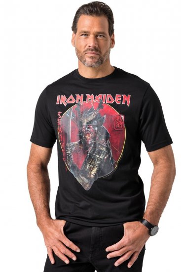 JP1880 845106 Iron Maiden Senjutsu T-shirt Zwart - Band T-shirts - Band T-shirts in grote maten