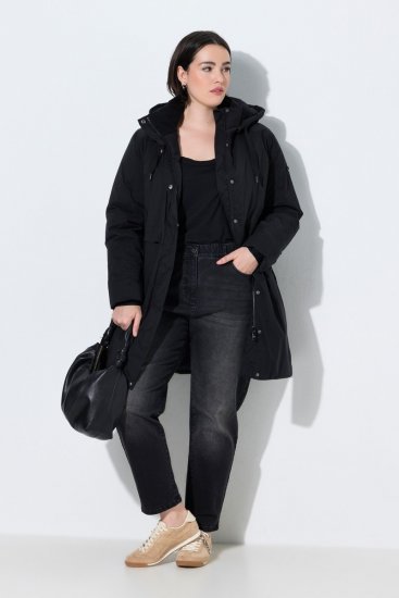 Ulla Popken 845111 Parka Zwart - Jassen - Jassen in grote maten