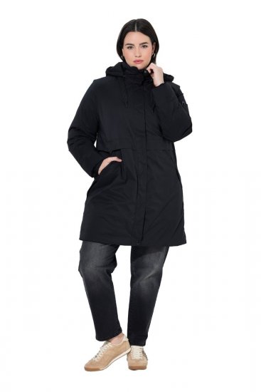 Ulla Popken 845111 Parka Zwart - Jassen - Jassen in grote maten