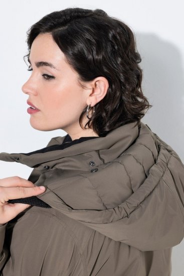 Ulla Popken 845111 Parka Donkergroen - Jassen - Jassen in grote maten