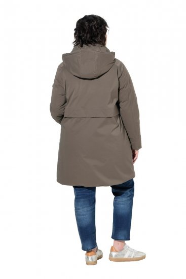 Ulla Popken 845111 Parka Donkergroen - Jassen - Jassen in grote maten