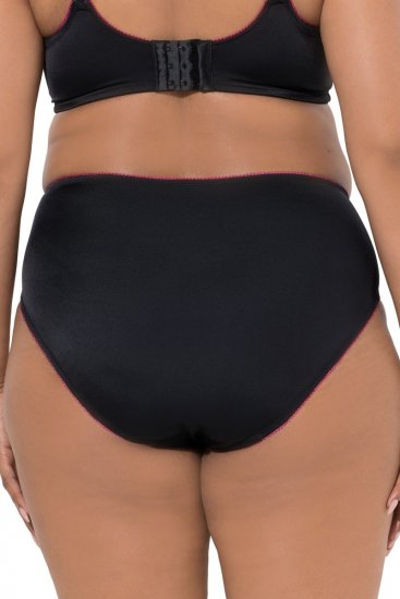 Ulla Popken 845885 Gebloemde slips met kant Roze - Slips - 