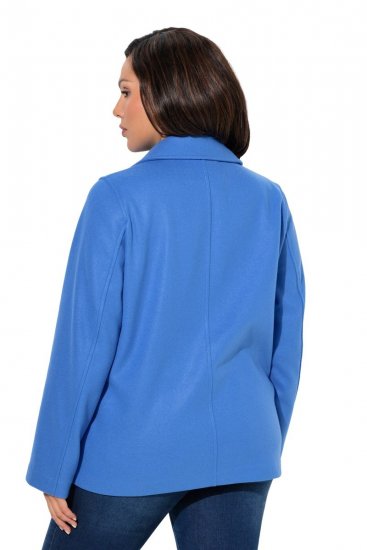 Ulla Popken 846021 Fleece jas Blauw - Jassen - Jassen in grote maten