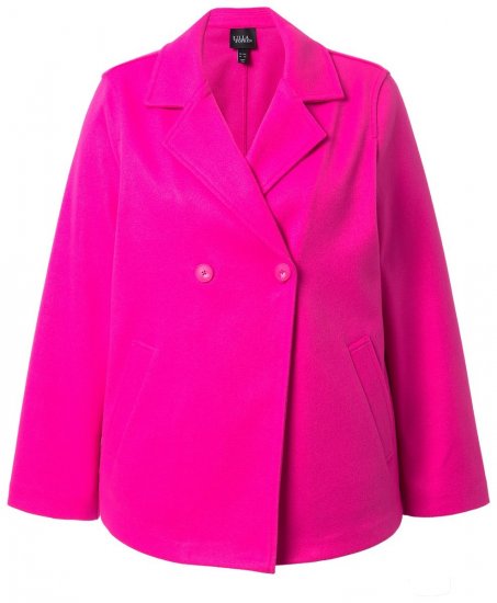 Ulla Popken 846021 Fleece jas Roze - Jassen - Jassen in grote maten