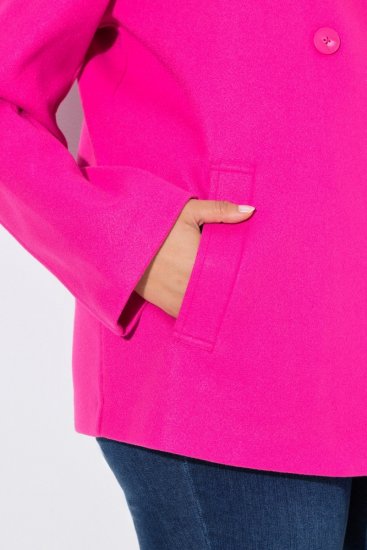 Ulla Popken 846021 Fleece jas Roze - Jassen - Jassen in grote maten