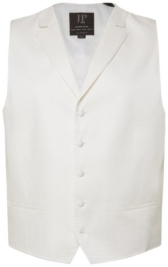JP1880 846048 Bruiloftsgilet Gebroken wit - Pakken - Grote Maten Kostuum Heren