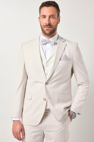 JP1880 846048 Bruiloftsgilet Gebroken wit - Pakken - Grote Maten Kostuum Heren