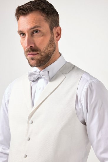 JP1880 846048 Bruiloftsgilet Gebroken wit - Pakken - Grote Maten Kostuum Heren