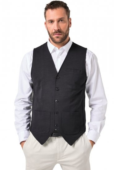 JP1880 846089 Sweat gilet Zwart - Pakken - Grote Maten Kostuum Heren