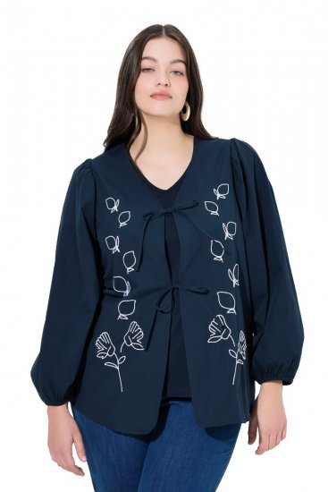 Ulla Popken 846197 Jasje Donkerblauw - Jassen - Damesjassen in grote maten