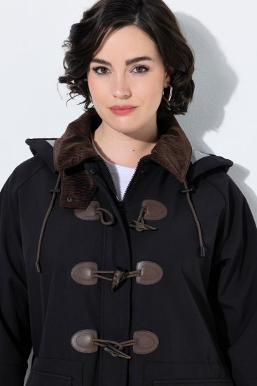 Ulla Popken 846278 Softshell jas Zwart - Jassen - Jassen in grote maten