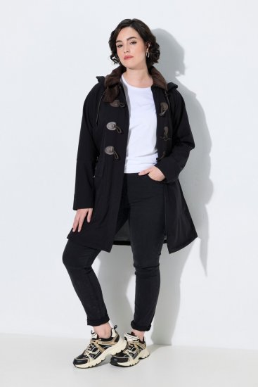 Ulla Popken 846278 Softshell jas Zwart - Jassen - Jassen in grote maten