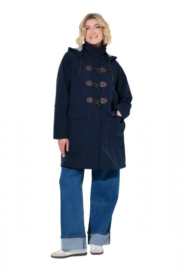 Ulla Popken 846278 Softshell jas Donkerblauw - Jassen - Jassen in grote maten