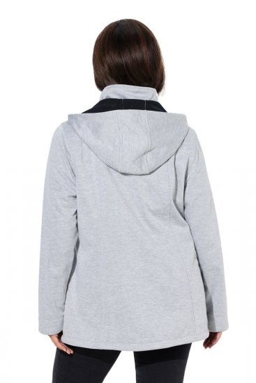 Ulla Popken 846744 Softshell jack Grijs gemêleerd - Jassen - Damesjassen in grote maten