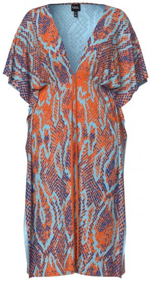 Ulla Popken 846826 Jurk met dierenprint Oranje - Kaftans - 