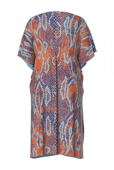 Ulla Popken 846826 Jurk met dierenprint Oranje - Kaftans - 