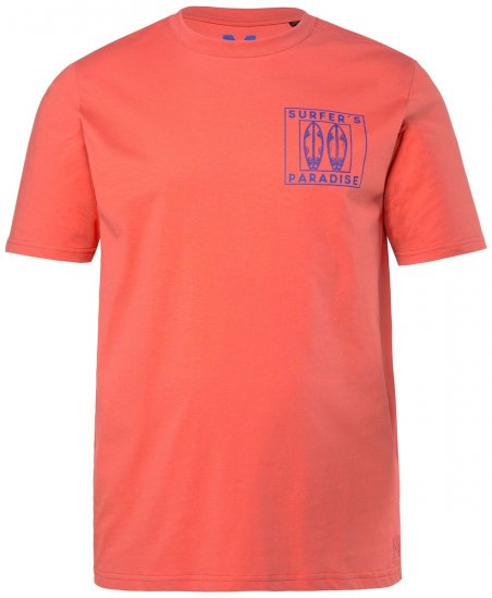 Men+ 829 T-shirt Surfer's Paradise Koraal - T-shirts - Grote Maten T-shirts Heren