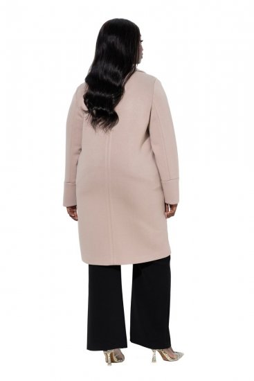 Ulla Popken 846929 Jas Beige - Jassen - Jassen in grote maten