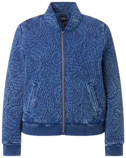 Ulla Popken 847035 Gewatteerd jack Denimblauw - Jassen - Damesjassen in grote maten