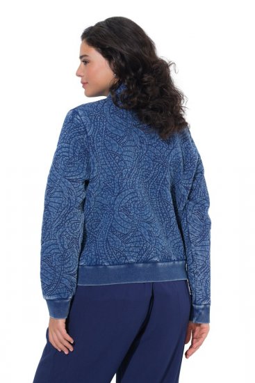 Ulla Popken 847035 Gewatteerd jack Denimblauw - Jassen - Damesjassen in grote maten