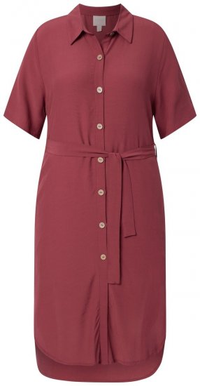 Ulla Popken 847797 Blousejurk Roestrood - Blousejurken - 