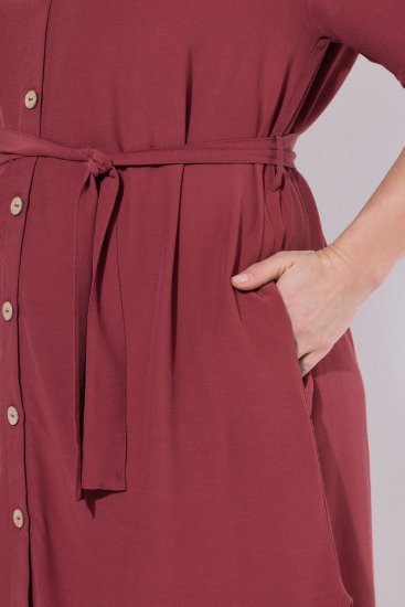 Ulla Popken 847797 Blousejurk Roestrood - Blousejurken - 