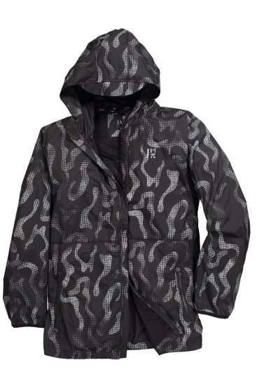 Jay-Pi 847852 Ultralicht outdoorjack met reflectieprint Zwart - Jassen - Grote Maten Herenjassen