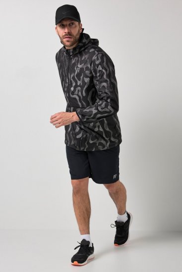 Jay-Pi 847852 Ultralicht outdoorjack met reflectieprint Zwart - Jassen - Grote Maten Herenjassen