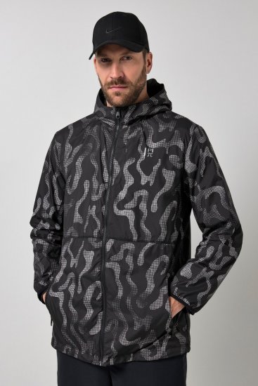 Jay-Pi 847852 Ultralicht outdoorjack met reflectieprint Zwart - Jassen - Grote Maten Herenjassen