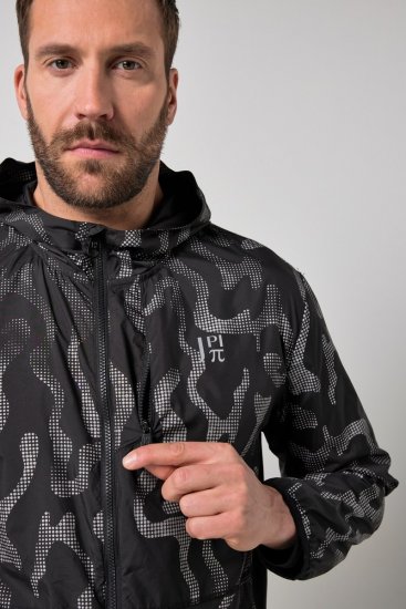 Jay-Pi 847852 Ultralicht outdoorjack met reflectieprint Zwart - Jassen - Grote Maten Herenjassen