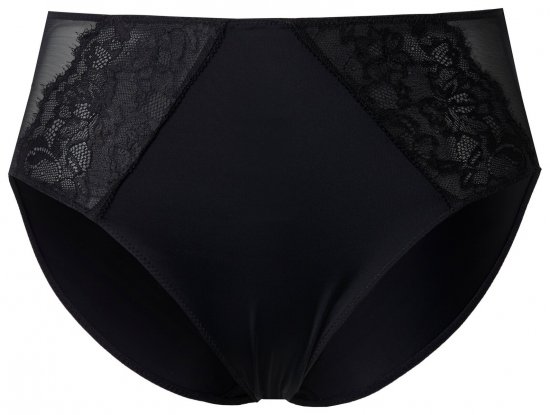 Ulla Popken 848693 Boxershorts met kant Zwart - Slips - 