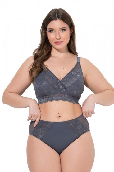 Ulla Popken 848693 Slips met kant Antraciet - Slips - 