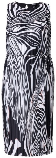 Ulla Popken 848948 Jurk met dierenprint Zwart - Zomerjurken - Zomerjurken in grote maten