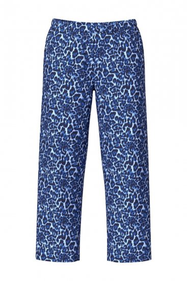Ulla Popken 849144 Pyjama met dierenprint Donkerblauw - Pyjama's en Loungewear - 