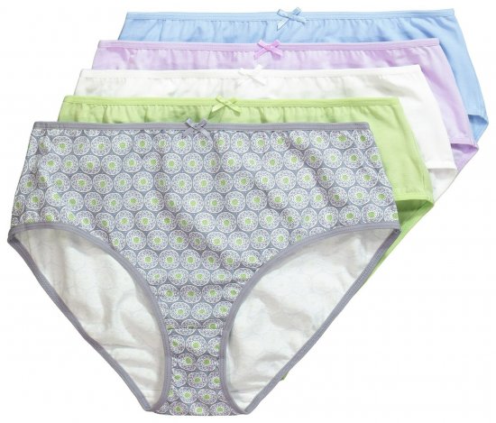 Ulla Popken 849202 Bedrukte slips 6-pack Grijs - Slips - 
