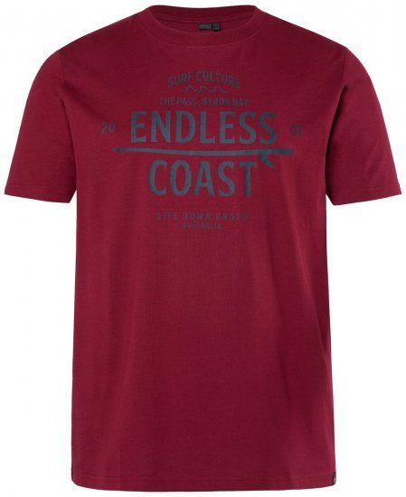 Men+ 448 T-shirt Endless Coast Koperbruin - T-shirts - Grote Maten T-shirts Heren