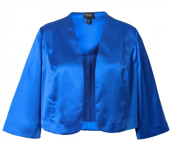 Ulla Popken 849457 Bolero Koningsblauw - Jassen - Damesjassen in grote maten