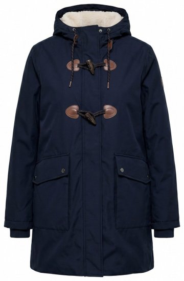 Ulla Popken 849619 Waterdichte HYPRAR jas met teddyvoering Donkerblauw - Jassen - Damesjassen in grote maten