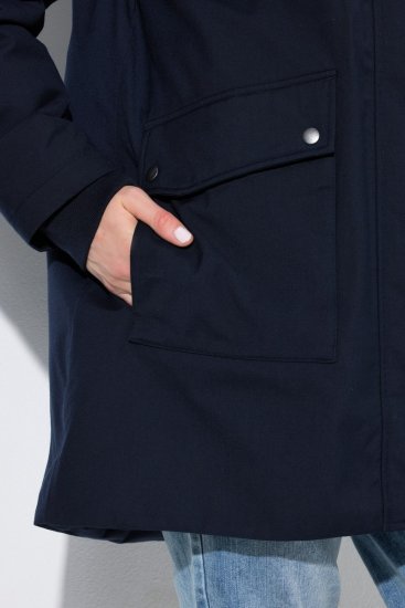 Ulla Popken 849619 Waterdichte HYPRAR jas met teddyvoering Donkerblauw - Jassen - Damesjassen in grote maten