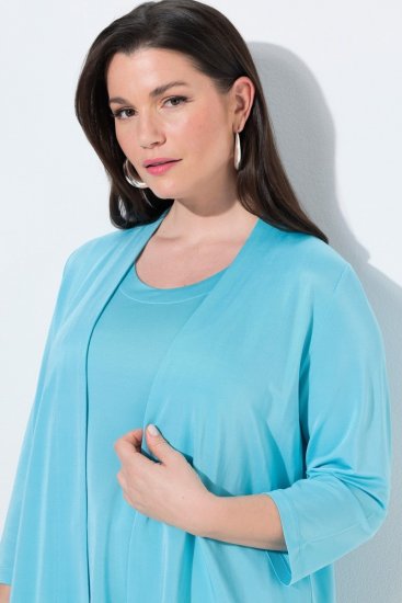 Ulla Popken 849620 Jasje Blauw - Jassen - Damesjassen in grote maten