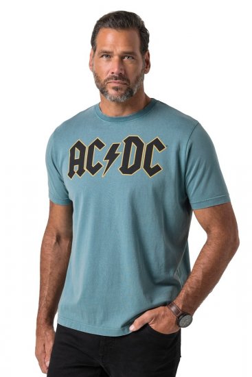 JP1880 849790 AC/DC Classic Logo T-shirt Turkooisblauw - Band T-shirts - Band T-shirts in grote maten