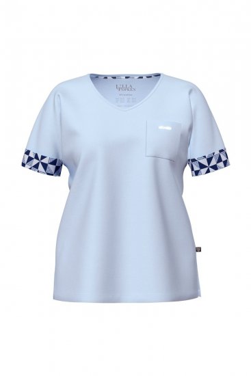 Ulla Popken 849850 Pyjama met ruitjes Lichtblauw - Pyjama's en Loungewear - 