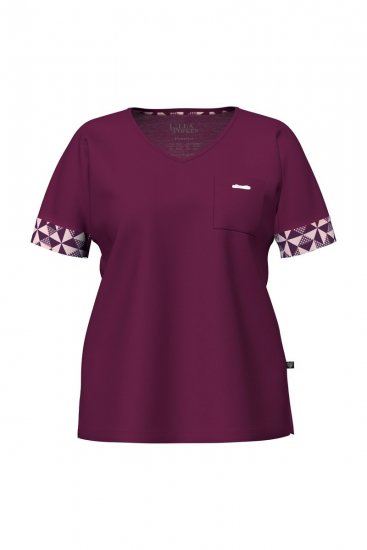 Ulla Popken 849850 Pyjama met ruitjes Bessenrood - Pyjama's en Loungewear - 