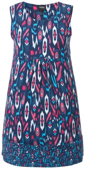 Ulla Popken 849887 Mouwloze jersey jurk Donkerblauw - Jersey jurken - 