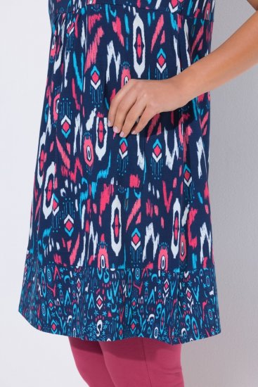 Ulla Popken 849887 Mouwloze jersey jurk Donkerblauw - Jersey jurken - 
