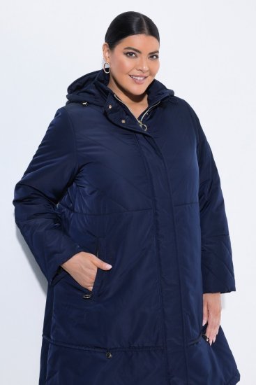 Ulla Popken 849908 Regenjas Donkerblauw - Jassen - Damesjassen in grote maten